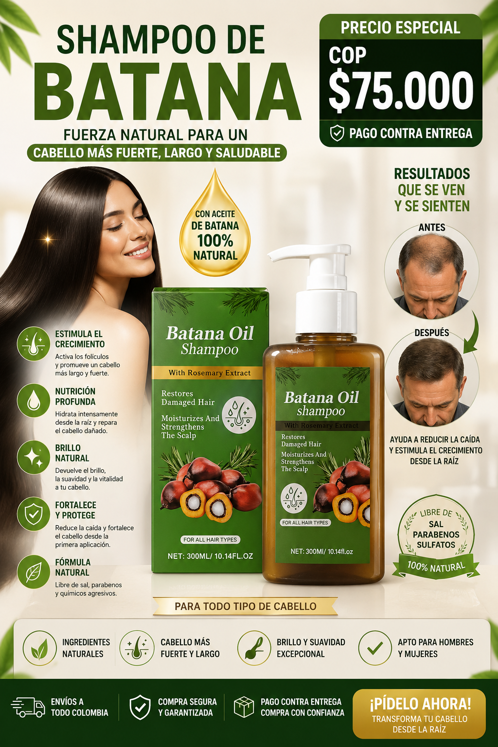 🌿 SHAMPOO DE BATANA ORIGINAL