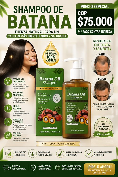 🌿 SHAMPOO DE BATANA ORIGINAL