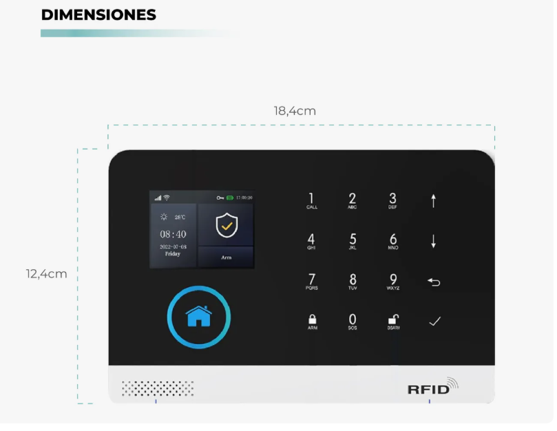 Kit Alarma Para Casa Inalámbrica Wifi 4g