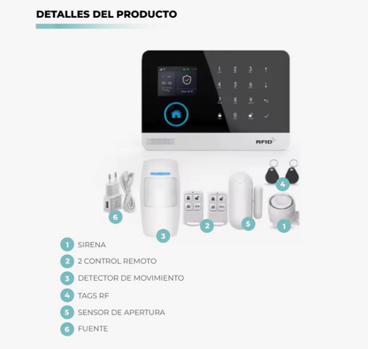 Kit Alarma Para Casa Inalámbrica Wifi 4g